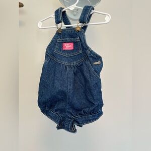Vintage 90’s Girls OshKosh B'gosh Blue Denim Overalls Made in USA 24 Month